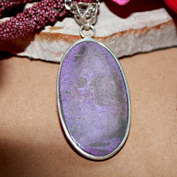 Hand Crafted Jewelry - Charoite Stone Necklace